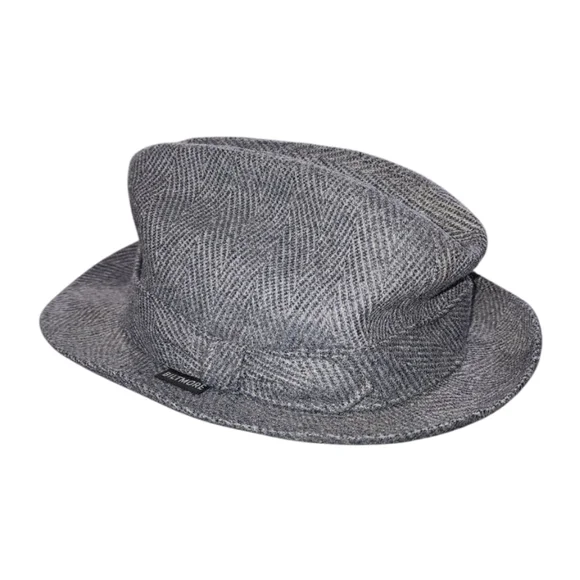 Biltmore Tweed Wool Blend Englishman Country City Boho Chevron Fedora Hat Men's - Picture 3 of 11